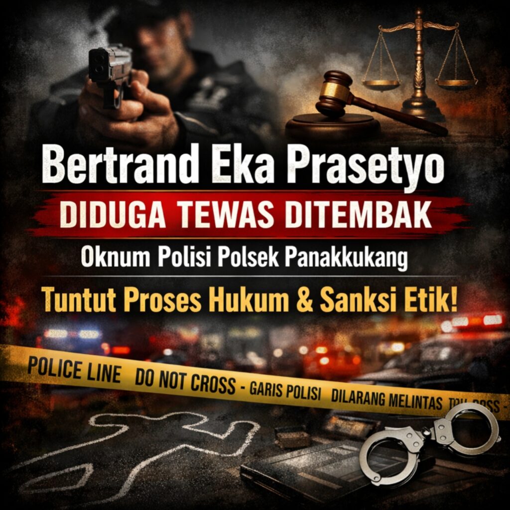 YLBHI–LBH Makassar Kecam Kematian Bertrand Eka Prasetyo, Desak Oknum Polisi Diproses Pidana dan Etik