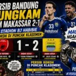 Persib Bandung Bungkam PSM Makassar 2-1 di Stadion BJ Habibie, Kokoh di Puncak Klasemen