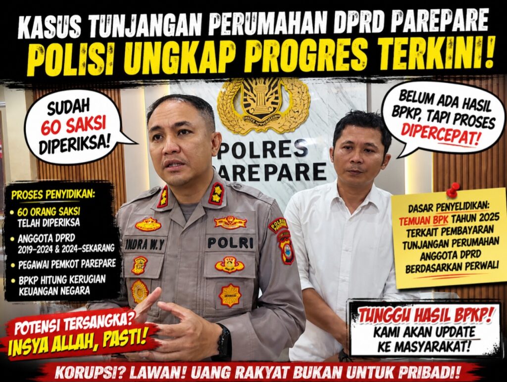 AKBP Indra Waspada Yudha: Kasus Tunjangan Rumah DPRD Parepare Berpotensi Tetapkan Tersangka