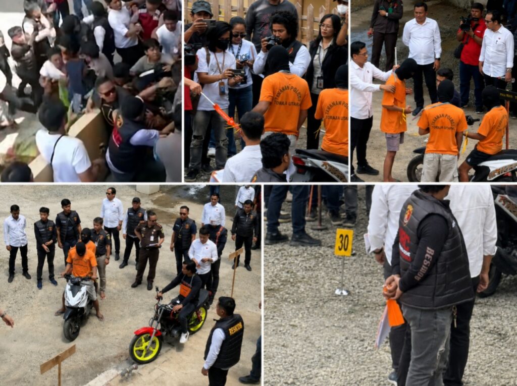Emosi Memuncak Saat Rekonstruksi, Keluarga Korban Penikaman Tikala Nyaris Kejar Pelaku